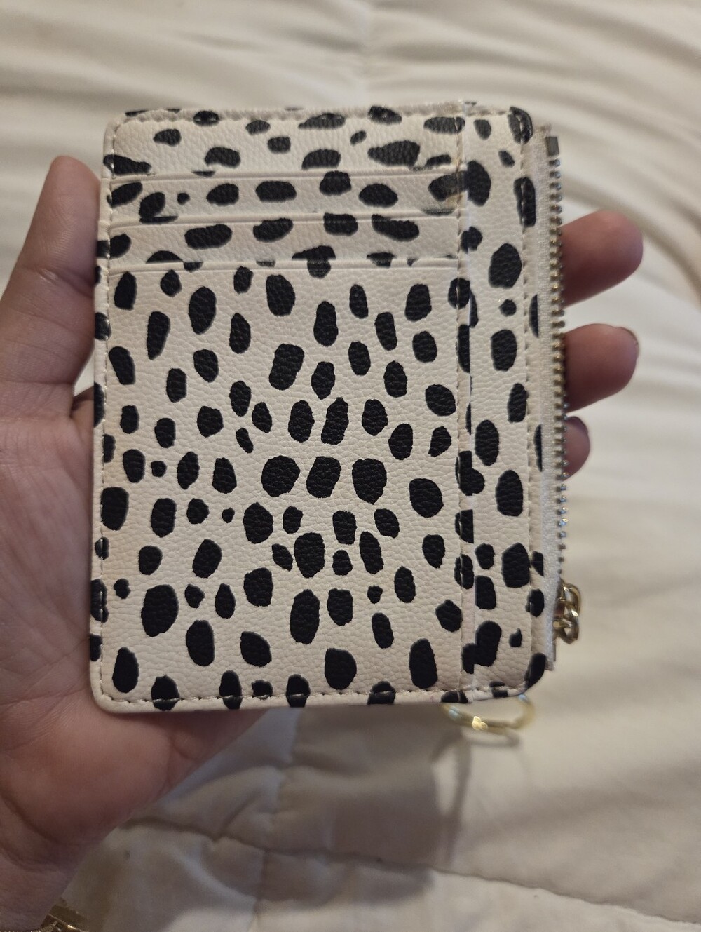 Dalmatian Spot Card Holder Wallet - Black & White